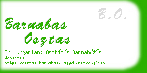 barnabas osztas business card